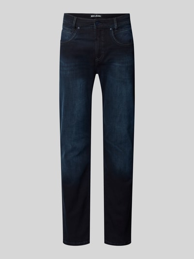 Productfoto, Jeans met steekzakken model 'ARNE PIPE' van MAC, donkerblauw, slim fit, katoenmix met stretch, knoop- en ritssluiting
