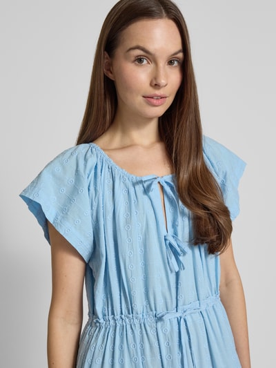 Scotch & Soda Długa sukienka z efektem stopniowania i wiązaniem Jasnoniebieski 3