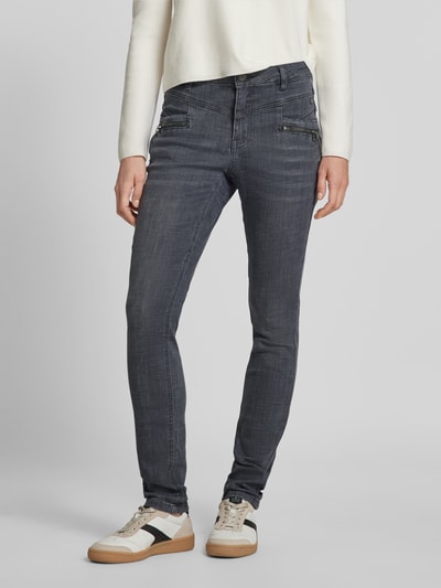 Buena Vista Slim fit jeans met ritssluitingen, model 'Florida-Z' Antraciet - 4