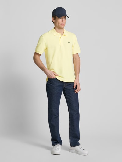 Lacoste Classic fit poloshirt met labelbadge Lichtgeel - 1