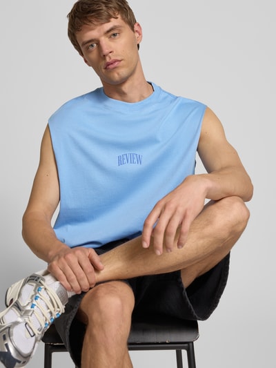 REVIEW Top z nadrukiem z logo Jasnoniebieski 3
