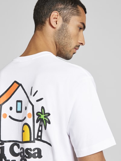 On Vacation T-shirt met ronde hals, model 'Mi Casa' Wit - 3