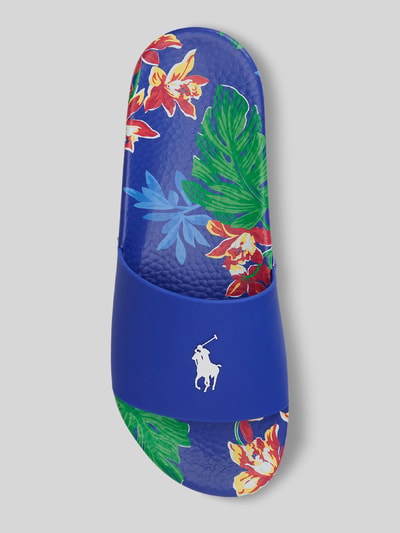 Polo Ralph Lauren Badeschuhe mit Allover-Muster auf der Sohle Royal 3