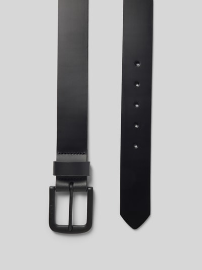 Levi's® Leren riem met labeldetail, model 'CAVIAR' Zwart - 3