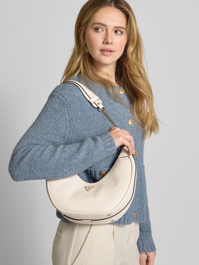 Guess Handtas met labelapplicatie, model 'FEDORA' Ecru - 1