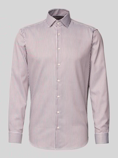 Christian Berg Men Regular Fit Business-Hemd mit Haifischkragen Mittelbraun 2