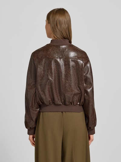 Drykorn Bomberjacke in Leder-Optik Modell 'MARHAM' Bordeaux 5