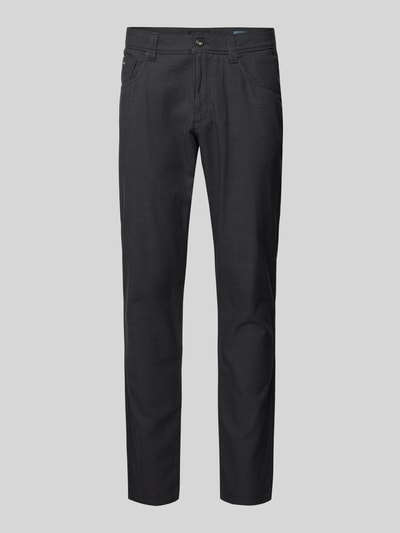 Produktfoto, Stoffhose im 5-Pocket-Design Modell 'CORDOBA' von bugatti aus Baumwoll-Mix mit Stretch-Anteil, Strukturmuster, gerader Schnitt