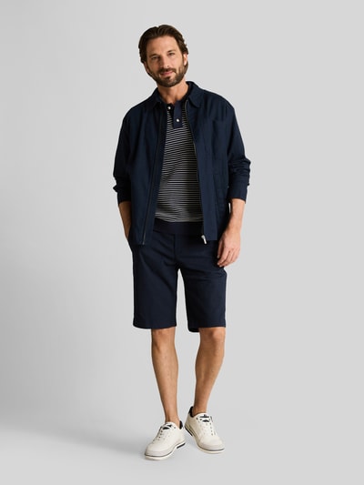 Tom Tailor Regular Fit Poloshirt aus einer Baumwolle in Strickoptik Marine 1