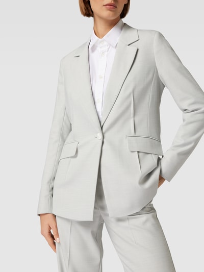 comma Blazer mit Label-Applikation Hellgrau Melange 3