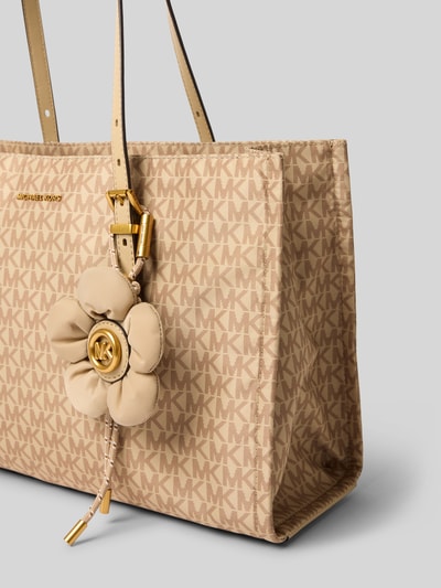 Produktfoto, Handtasche mit Logo-Muster Modell 'ZADIE' von MICHAEL Michael Kors, bloemenapplicatie met labeldetail, schouderband, logomotief, Hoofdvak met ritssluiting, breedte 36 cm, lengte 24 cm, diepte 13 cm, schouderbandlengte 67 cm