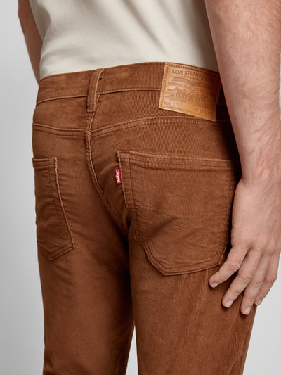 Levi's® Slim fit corduroy broek in 5-pocketmodel, model '511™' Camel - 3