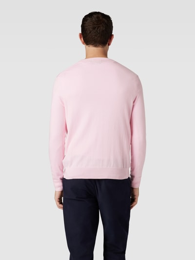 Polo Ralph Lauren Slim fit gebreide trui met labelstitching Roze - 5