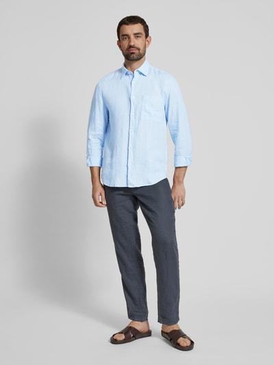 Marc O'Polo Koszula casualowa o kroju regular fit z czystego lnu Jasnoniebieski 1