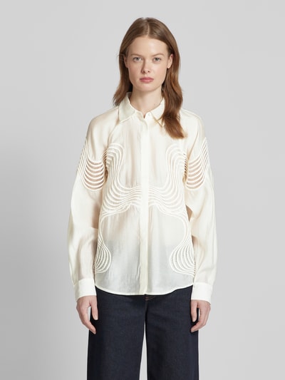 Copenhagen Muse Regular Fit Bluse mit Strukturmuster Modell 'MOLLY' Offwhite 4