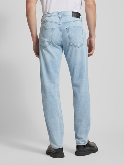 BOSS Straight Fit Jeans aus reiner Baumwolle Modell 'Re.Maine' Hellblau 5