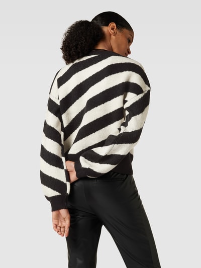 Vero Moda Gebreide pullover met streepmotief, model 'LARA' Zwart - 5