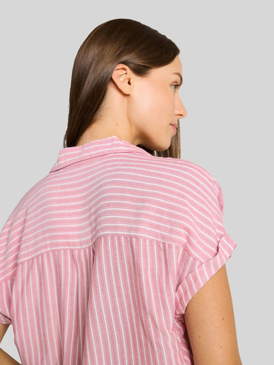 Tom Tailor Bluzka o kroju relaxed fit z wiskozy Mocnoróżowy 3