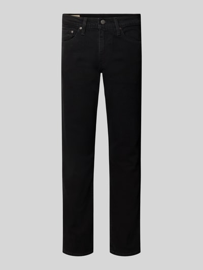 Produktfoto, schwarze Slim Fit Jeans aus Baumwoll-Lyocell-Mix Modell '511® SLIM' von Levi's®, glatte Struktur, schmale gerade Form, Herren Slim Fit Jeans