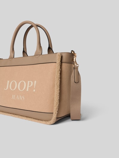 JOOP! Jeans Torba shopper z nadrukiem z logo model 'Yvette' Beżowy 3