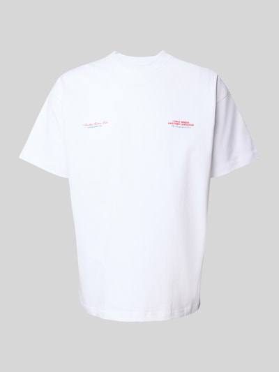 ANOTHER COTTON LAB Oversized T-Shirt mit Statement- und Label-Print Weiss 2