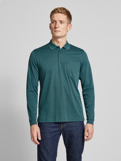 RAGMAN Regular fit poloshirt met borstzak Turquoise - 4