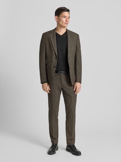 Christian Berg Men Gebreide pullover met V-hals Donkergrijs gemêleerd - 1