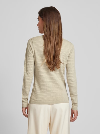 Vero Moda Regular Fit Strickpullover mit Rundhalsausschnitt 'CARE STRUCTURE' Stein 5