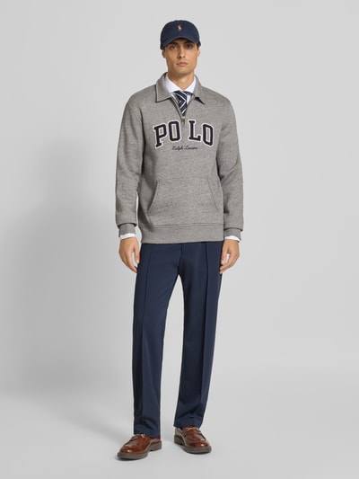 Polo Ralph Lauren Sweatshirt met labelstitching Middengrijs - 1