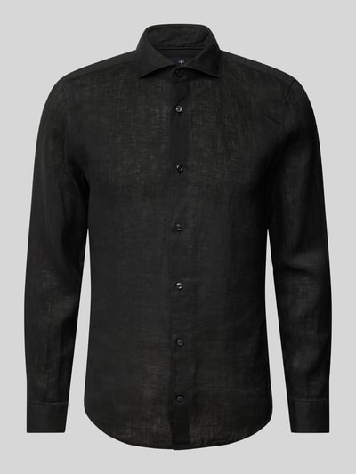 JOOP! Collection Slim Fit Leinenhemd mit Haifischkragen Black 2