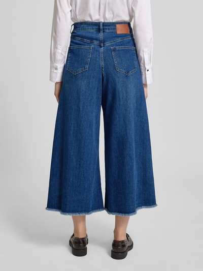 Apricot Jeansy z szeroką nogawką i frędzlami Granatowy 5