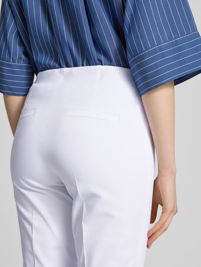 Cambio Skinny Fit Stoffhose mit fixierten Bügelfalten Modell 'ROS' Weiss 3