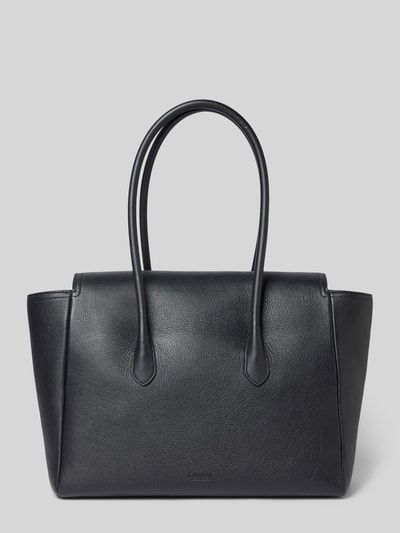 Lauren Ralph Lauren Torebka skórzana z zawieszką z logo Czarny 4