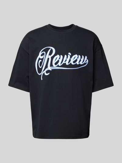 REVIEW T-Shirt mit Label-Print Black 2