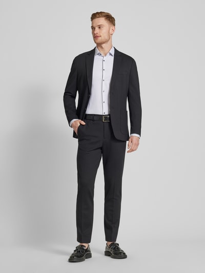 OLYMP No. Six Super slim fit zakelijk overhemd met kentkraag Antraciet - 1