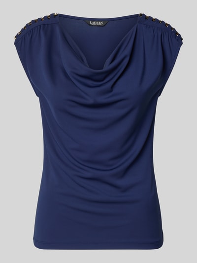 Lauren Ralph Lauren Bluzka o kroju regular fit z obszyciem ozdobnymi kamieniami model 'Priyanne' Granatowy 2