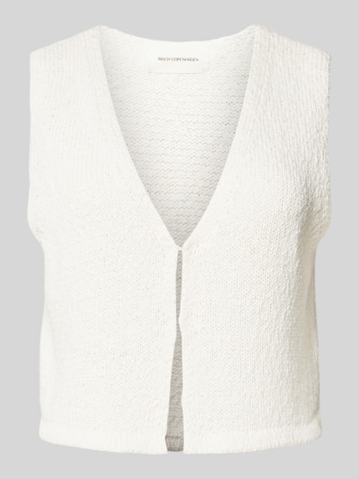 MSCH Copenhagen Mouwloos vest met knoopsluiting, model 'Hannalie' Offwhite - 2