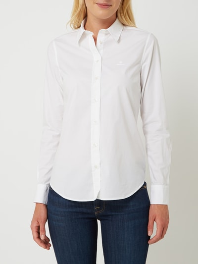 Gant Bluse mit Logo-Stickerei Weiss 4