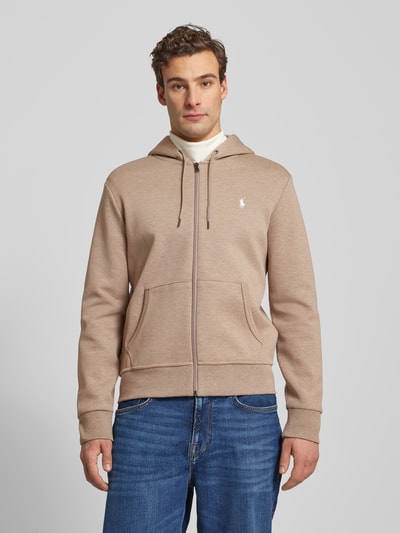 Polo Ralph Lauren Sweatjack met logostitching Camel - 4