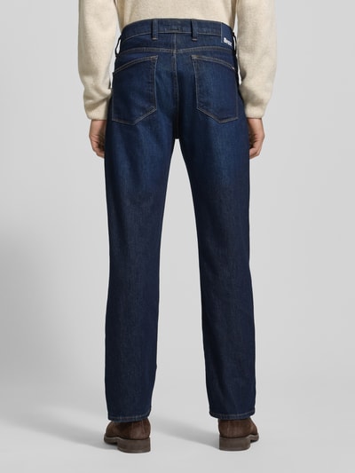 Brax Comfort Fit Jeans mit Eingrifftaschen Modell 'Clint' Dunkelblau 5