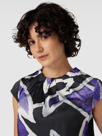 COMMA Blouse met grafisch motief Paars - 3