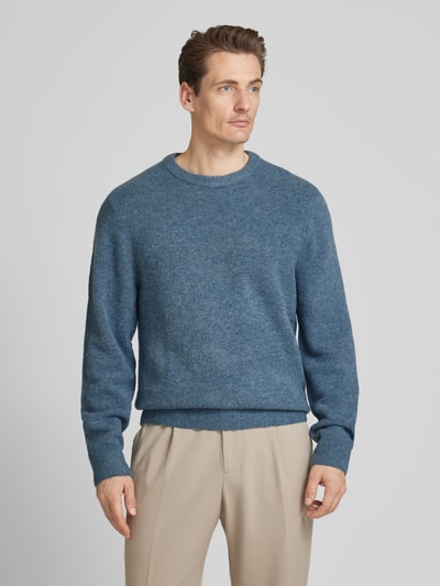 MCNEAL Regular Fit Strickpullover mit Rundhalsausschnitt Rauchblau Melange 4