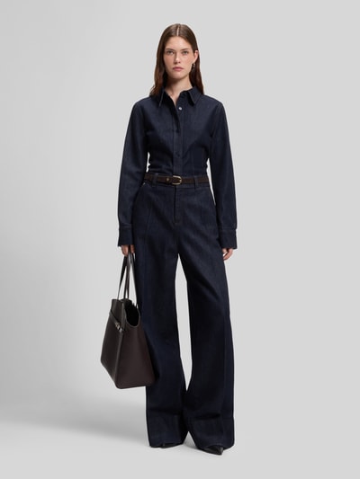 BOSS Wide Leg Baggy Jeans aus Baumwollmix Jeansblau 1