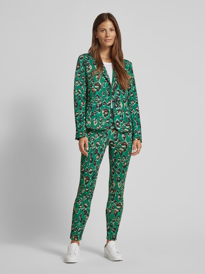 Marc Cain Slim fit stoffen broek met elastische band Groen - 1