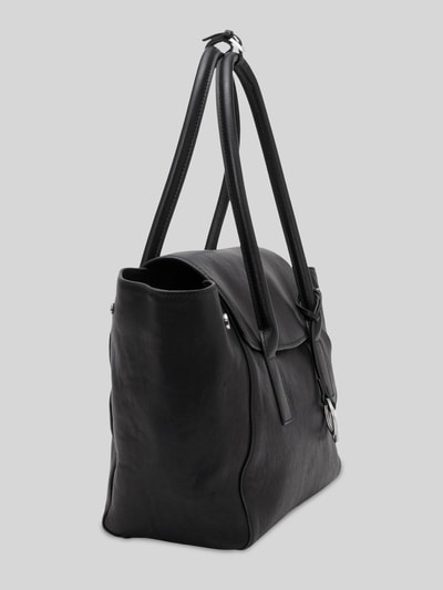 Marc O'Polo torba shopper ze skóry bydlęcej z detalami z metalu Czarny 2