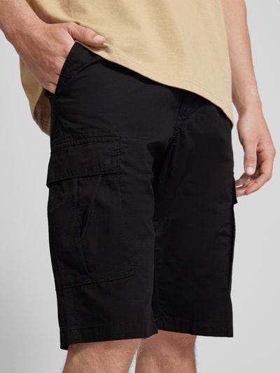 s.Oliver BLACK LABEL Straight leg cargobroek met cargozakken Zwart - 3