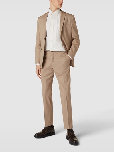 SELECTED HOMME Slim Fit Anzughose in melierter Optik Beige Melange 1