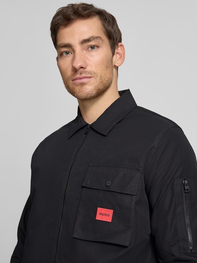 HUGO Regular Fit Hemdjacke aus Baumwoll-Mix Modell 'EMMOND' Black 3