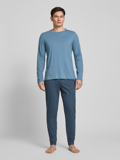 Schiesser Longsleeve mit Rundhalsausschnitt Jeansblau 1