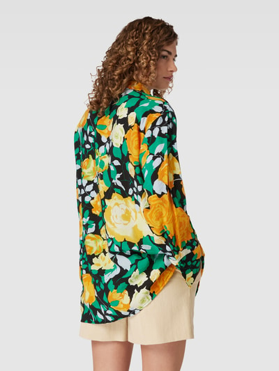 Object Blouse met bloemenmotief, model 'Limone' Groen - 5